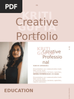 Portfolio Presentation in Pink and Brown Simple Clean Handwritten Style