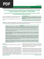 Knowledge and Awareness of Bells Palsy Among Dentists and Dental Students in Riyadh City Kingdom of Saudi Arabia