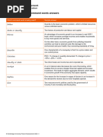 AO1 Worksheet 8 Using Command Words Answers