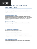 WordPress Custom Theme Guide