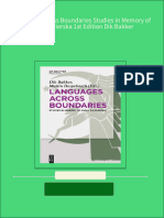 Where Can Buy Languages Across Boundaries Studies in Memory of Anna Siewierska 1st Edition Dik Bakker Ebook With Cheap Price