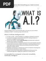 Artificial Intelligence (AI) : Everything You Need To Know