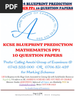 Maths Pp1 BP 10 QP Kcse Prediction