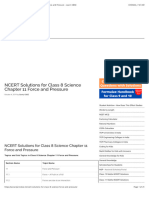 NCERT Solutions For Class 8 Science Chapter 11 Force and Pressure - Learn CBSE