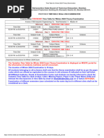 Time Table For Winter 2024 Theory Examination