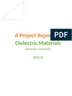 A Project Report On: Dielectric Materials