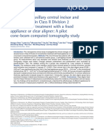 Changes of Maxillary Central Incisor and Alveolar