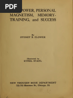 1921 Flower Will-Power Personal Magnetism Memory Training