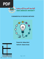 Fundamental of Research 2 ملخص