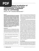High Throughput Localization of Organelle Proteins by Mass Spectrometry A Quantum Leap For Cell Biology