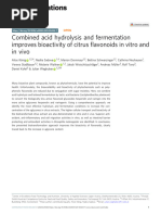 Combined Acid Hydrolysis and Fermentation Improves Bioactivity of Citrus Flavonoids in Vitro and in Vivo