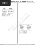 Chordates Class Test