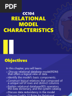 5 - CC104 - Relational Model Characteristics 1