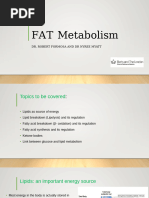 FAT Metabolism - QMPlus No Notes or Narration