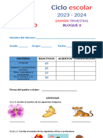 Examen 2 Grado 2 Trimestre