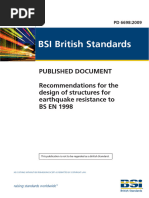 PD 6698 2009 Recommendations For The Design of Structures For Earthquake Resistance To BS EN 1998