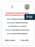 2.1 Caracterización de Las Operaciones de Manufactura y Su Impacto en El Diseño Del Sistema.