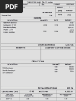 Income: Gross Earnings Benefits