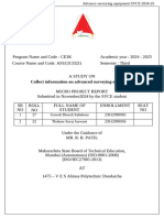 Advanced Surveying Micro Projet