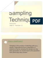 Project - Sampling Techniques