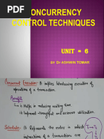 CONCURRENCY CONTROL TECHNIQUES Unit 6