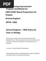 Class 11 Animal Kingdom Extra Notes On NCERT CBSE Preparation