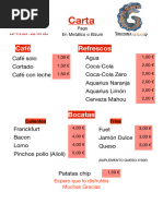 Carta de Precios