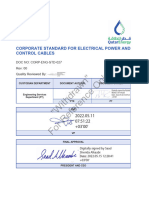 Corp-Eng-Std-027 Corporate Standard For Electrical Power and Control Cables R00