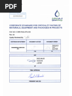 Corp-Eng-Std-036 Corporate Standard For Criticality Rating of Materials, Equipment and Packages in Projects