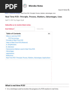 Real Time PCR - Principle, Process, Markers, Advantages, Uses