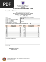 Diagnostic Test Report JHS Eng and Mapeh 7-8