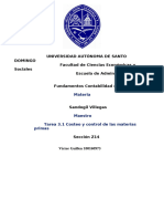 Costeo y Control de Las Materias Primas