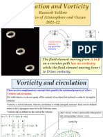 Circulation and Vorticity: Ramesh Vellore Dynamics of Atmosphere and Ocean 2021-22