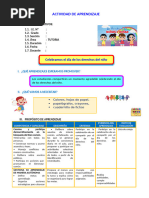 D2 A2 SESION TUT. Celebramos El Día de Los Derechos Del Niño