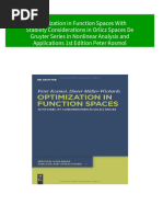 Optimization in Function Spaces With Stability Considerations in Orlicz Spaces de Gruyter Series in Nonlinear Analysis and Applications 1st Edition Peter Kosmol Download PDF