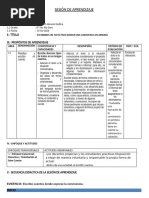 Sesión de Aprendizaje Miercoles 06 de Comunicación