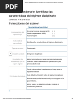 9.5 Examen - (AAB02) Cuestionario - Identifique Las Características Del Régimen Disciplinario