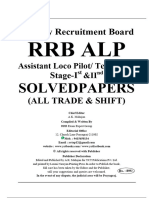 RRB Alp Assistant Loco Pilot Technician Solved Papers in Hindi - All Trade & Shift