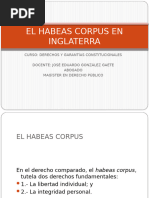 El Habeas Corpus en Inglaterra