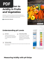 Introduction To Acidity in Fruits and Vegetables