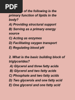 Lipids Quiz