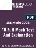 JEE Main 2025 - 10 Full Mock Test and Explanations PDF - 1731770519544