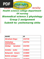 Group 2 Physiology Assignment