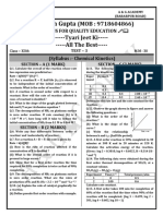 Test - (Chemical Kinetics) 24-25