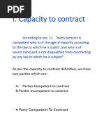 Capacity To Contract