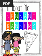 Allabout Me Pennants Bannerforbacktoschool