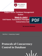 Week 11 DBMS Online Lecture Concurrency Control