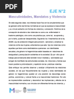 Introducción Eje 2 - Masculinidades, Mandatos y Violencia