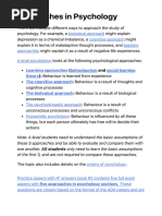 Approaches in Psychology - Psychology A Level