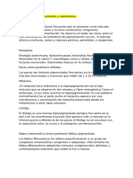 Trastornos de Pigmentación y Melanocitos